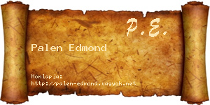 Palen Edmond névjegykártya